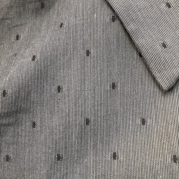 Steven Alan shirt dress Charcoal grey w/ woven dot - Picture 7 of 7